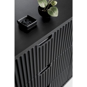 Komoda K168 ZOVA (czarna ze złotymi nóżkami)