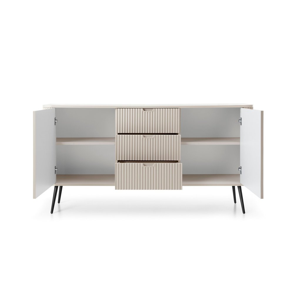 Komoda K168 ZOVA (kaszmir z czarnymi nóżkami)