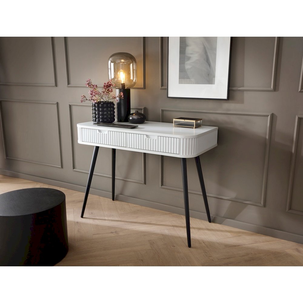 Toaletka T103 ZOVA (biały z czarnymi nóżkami)