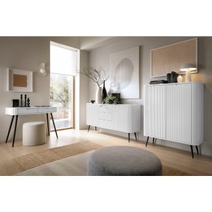 Szafka RTV 168 ZOVA (biały ze złotymi nóżkami)