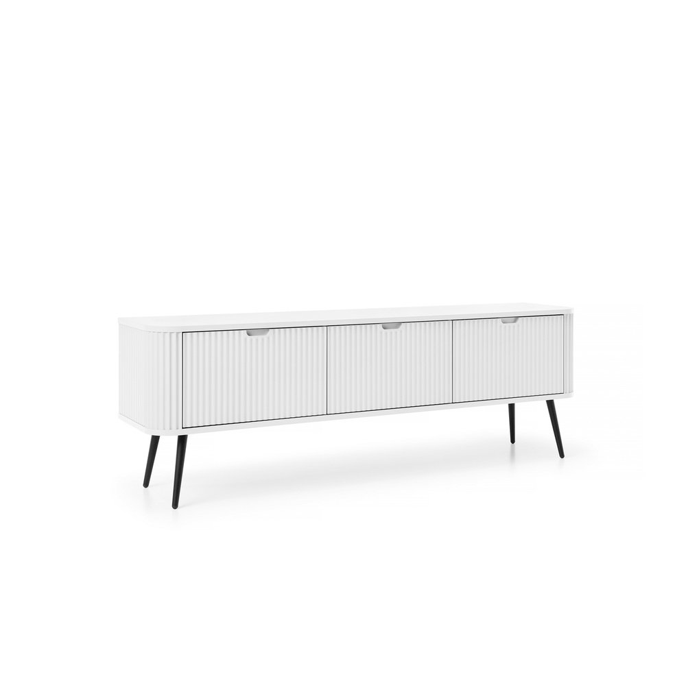 Szafka RTV 168 ZOVA (biały z czarnymi nóżkami)