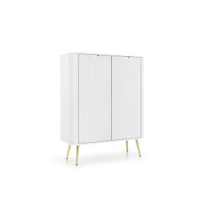 Komoda K103 ZOVA (biały ze złotymi nóżkami)