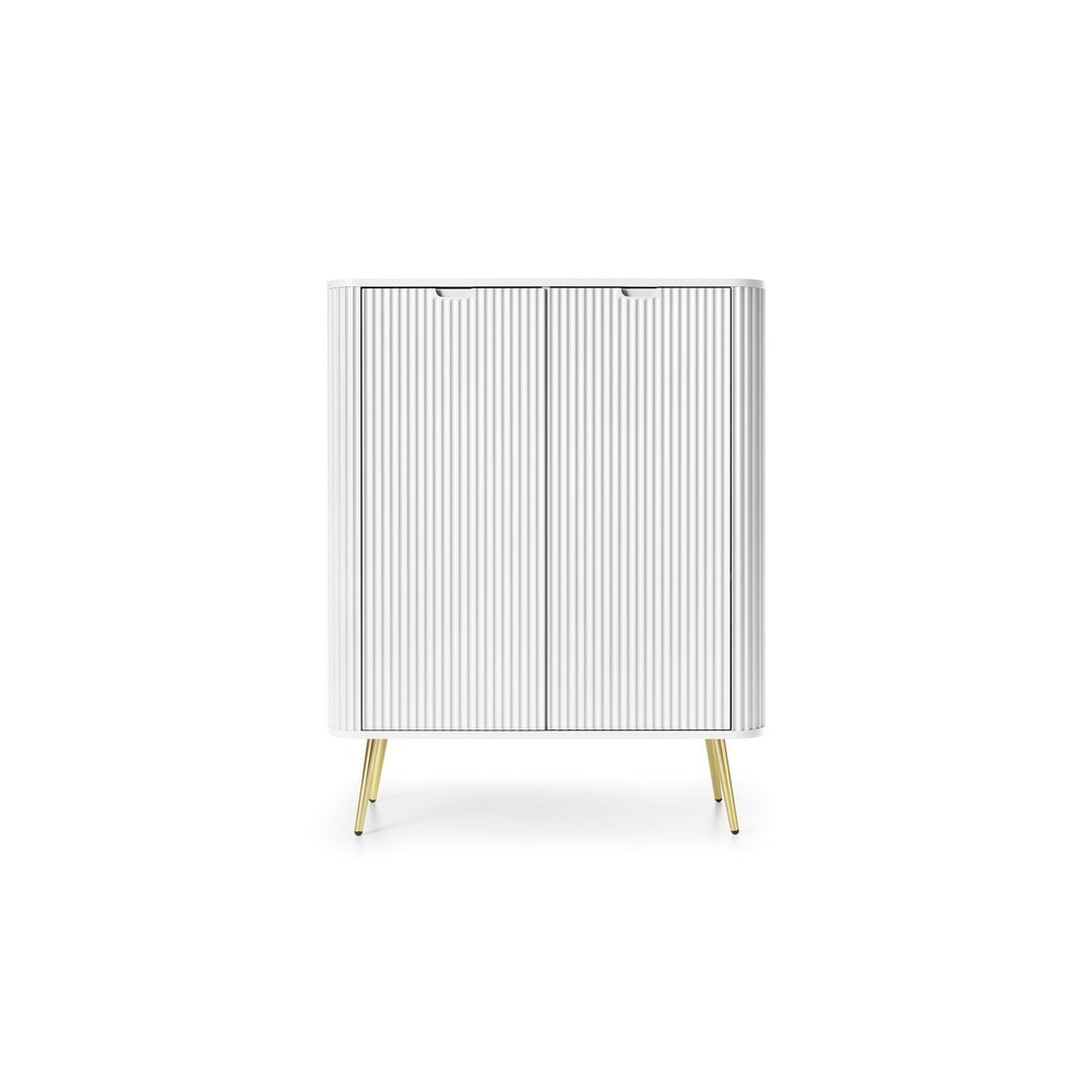 Komoda K103 ZOVA (biały ze złotymi nóżkami)