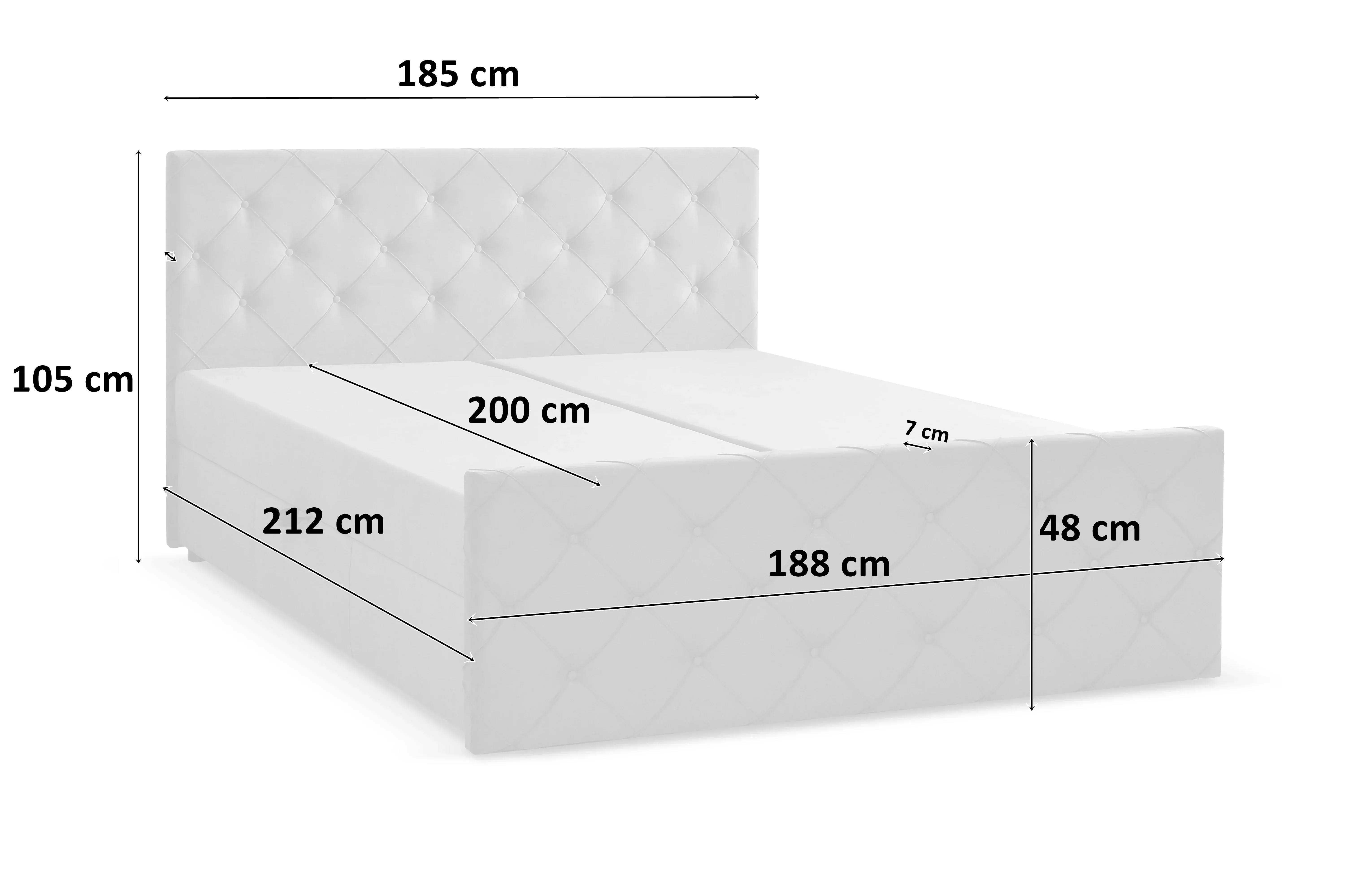 Łóżko Kontynentalne Heaven 180x200
