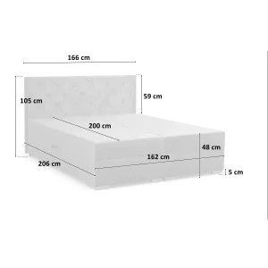 Łóżko Kontynentalne Malaga 160x200
