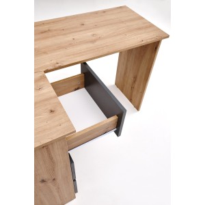 BEGA biurko, dąb artisan / grafitowy