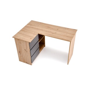 BEGA biurko, dąb artisan / grafitowy