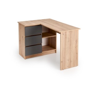 BEGA biurko, dąb artisan / grafitowy