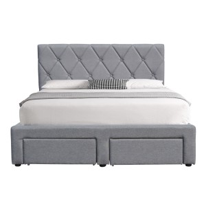 BETINA 140 łożko z szufladami popielaty (4p=1szt)