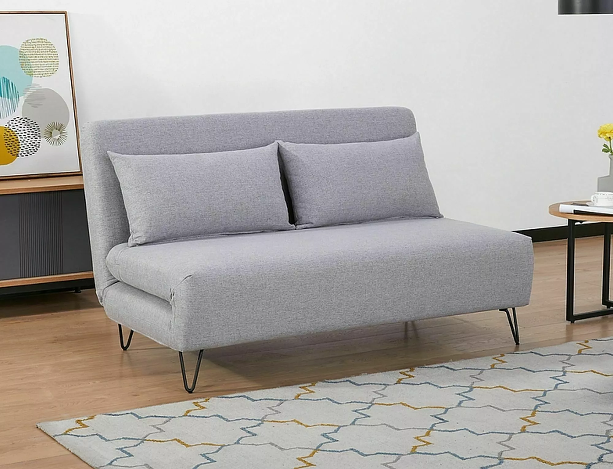 Sofa zenia szary tap.137/czarny