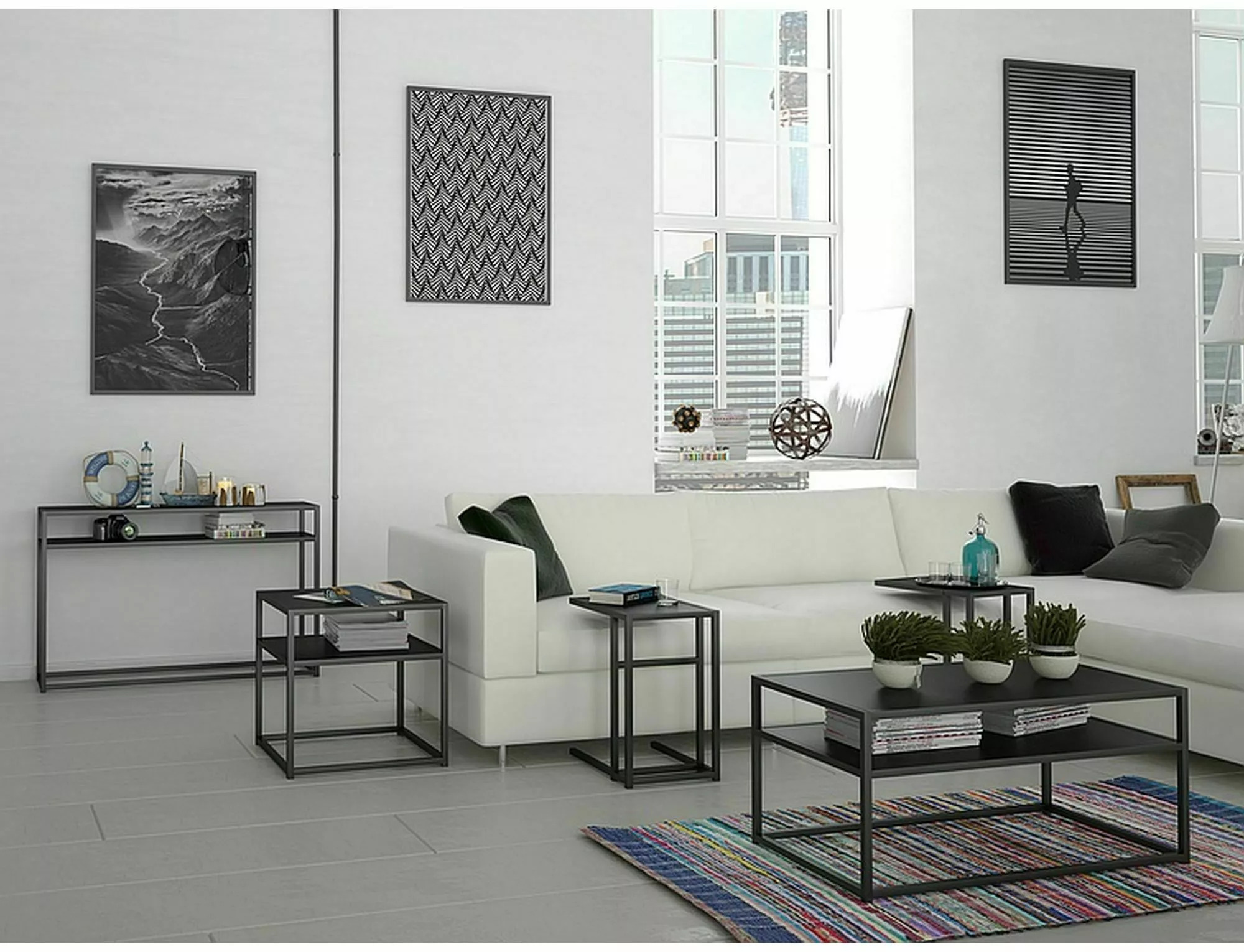 ława symphony d czarny/czarny 45x30