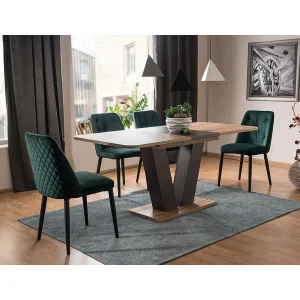 Stół platon dąb wotan / brąz 136(176)x80 in