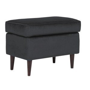 Podnóżek ron velvet czarny bluvel 19 / wenge (p)