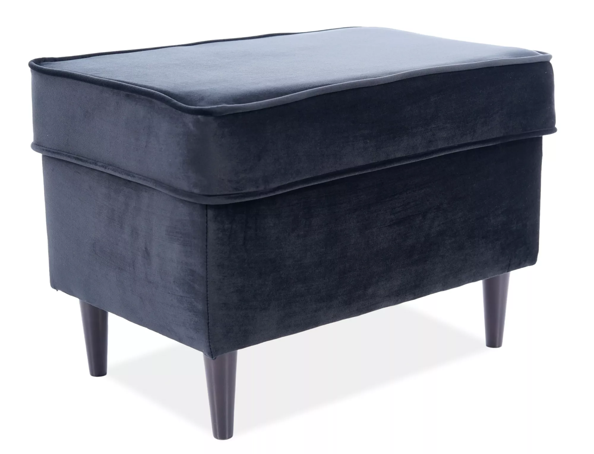 Podnóżek ron velvet czarny bluvel 19 / wenge (p)