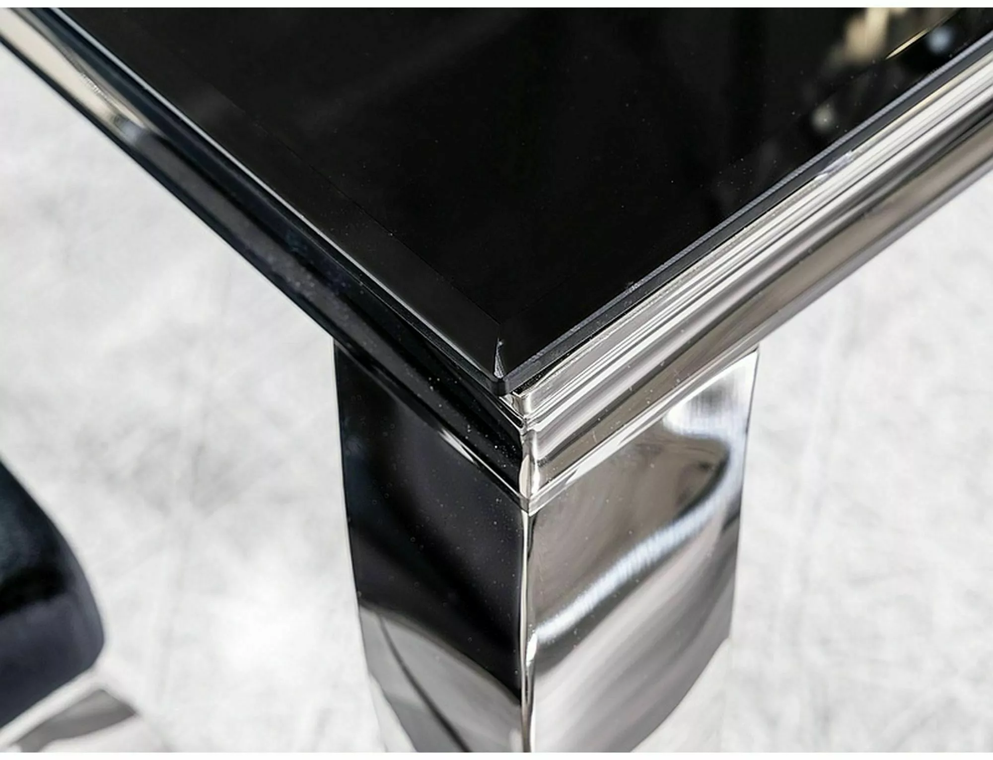 Stół prince czarny/chrom 150x90