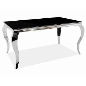 Stół prince czarny/chrom 150x90