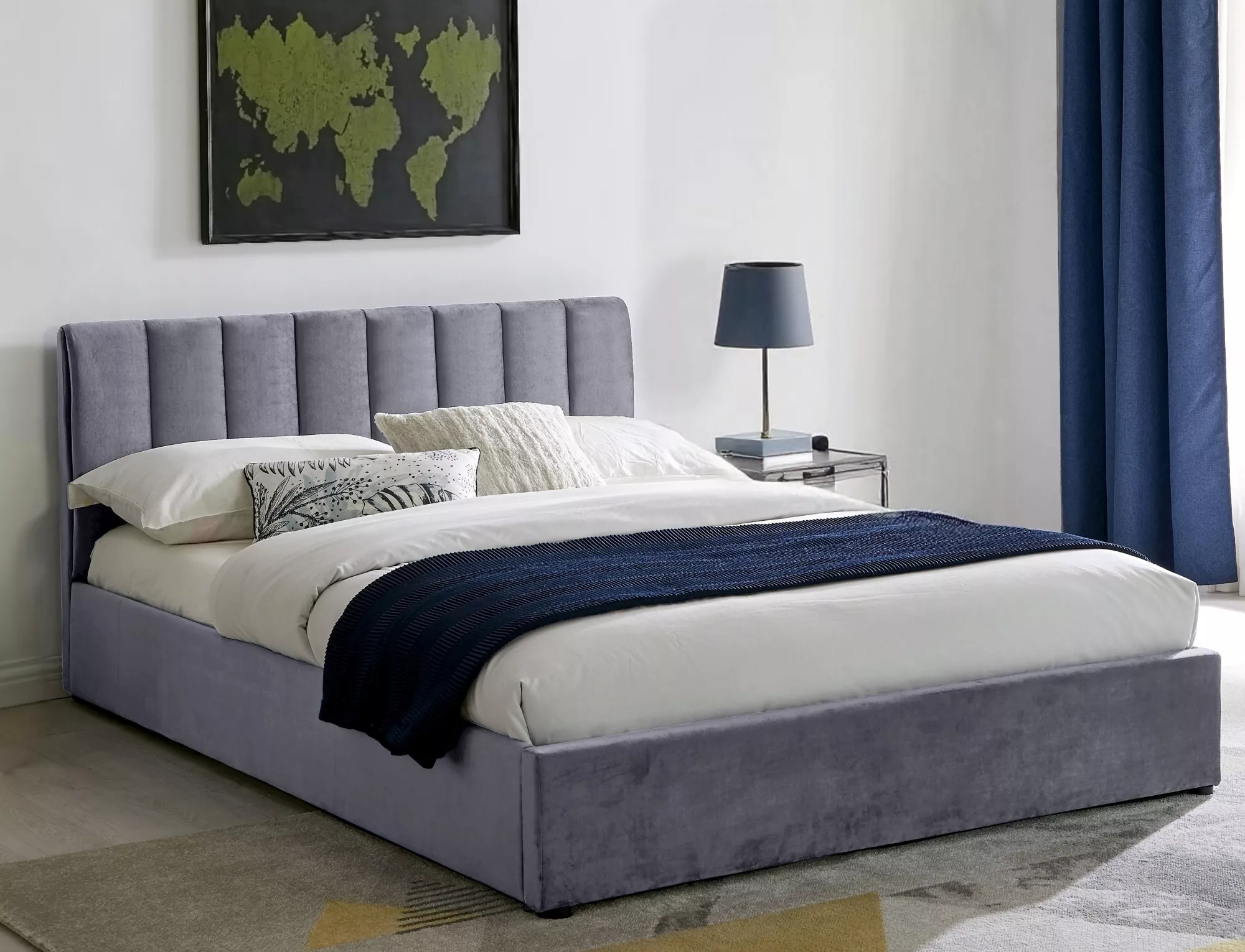 łóżko montreal velvet 140x200 kolor szary tap.192