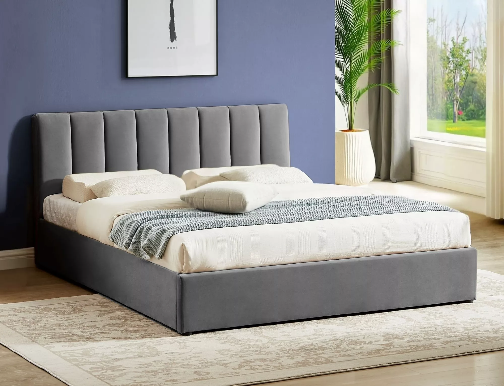 łóżko montreal velvet 140x200 kolor szary tap.192