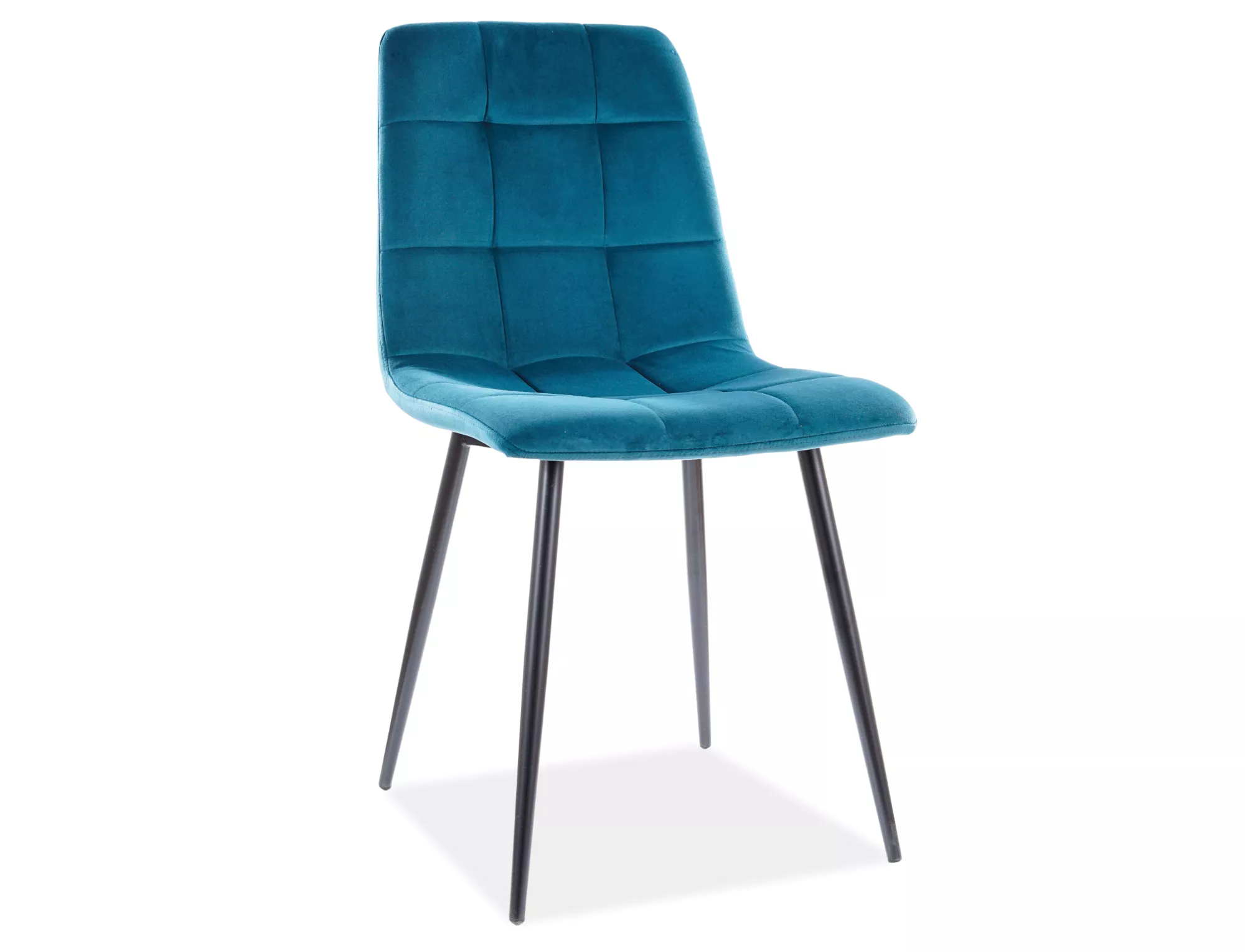Krzesło mila velvet czarny stelaż/turkus bluvel 85