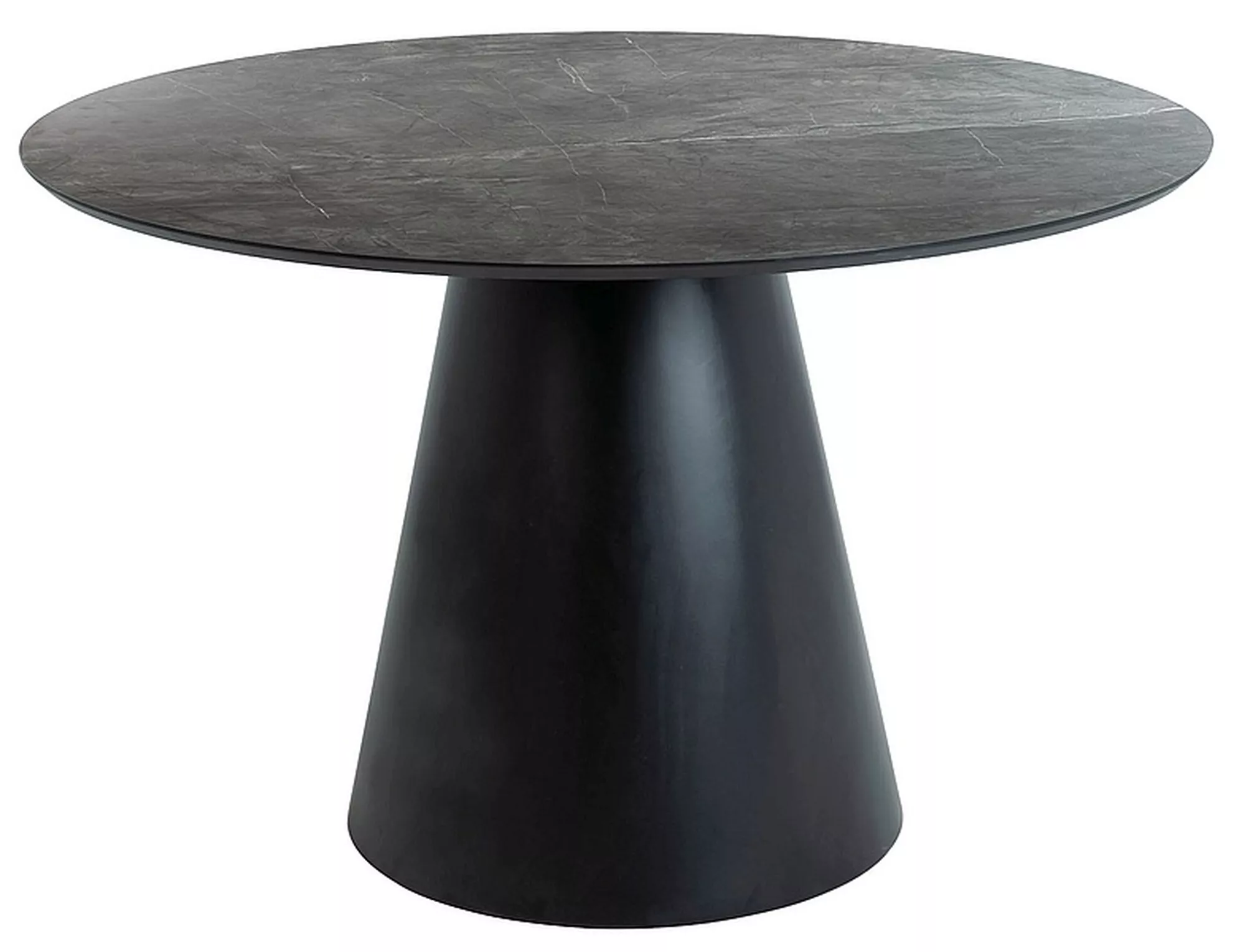 Stół angel szary efekt marmuru/czarny mat fi120