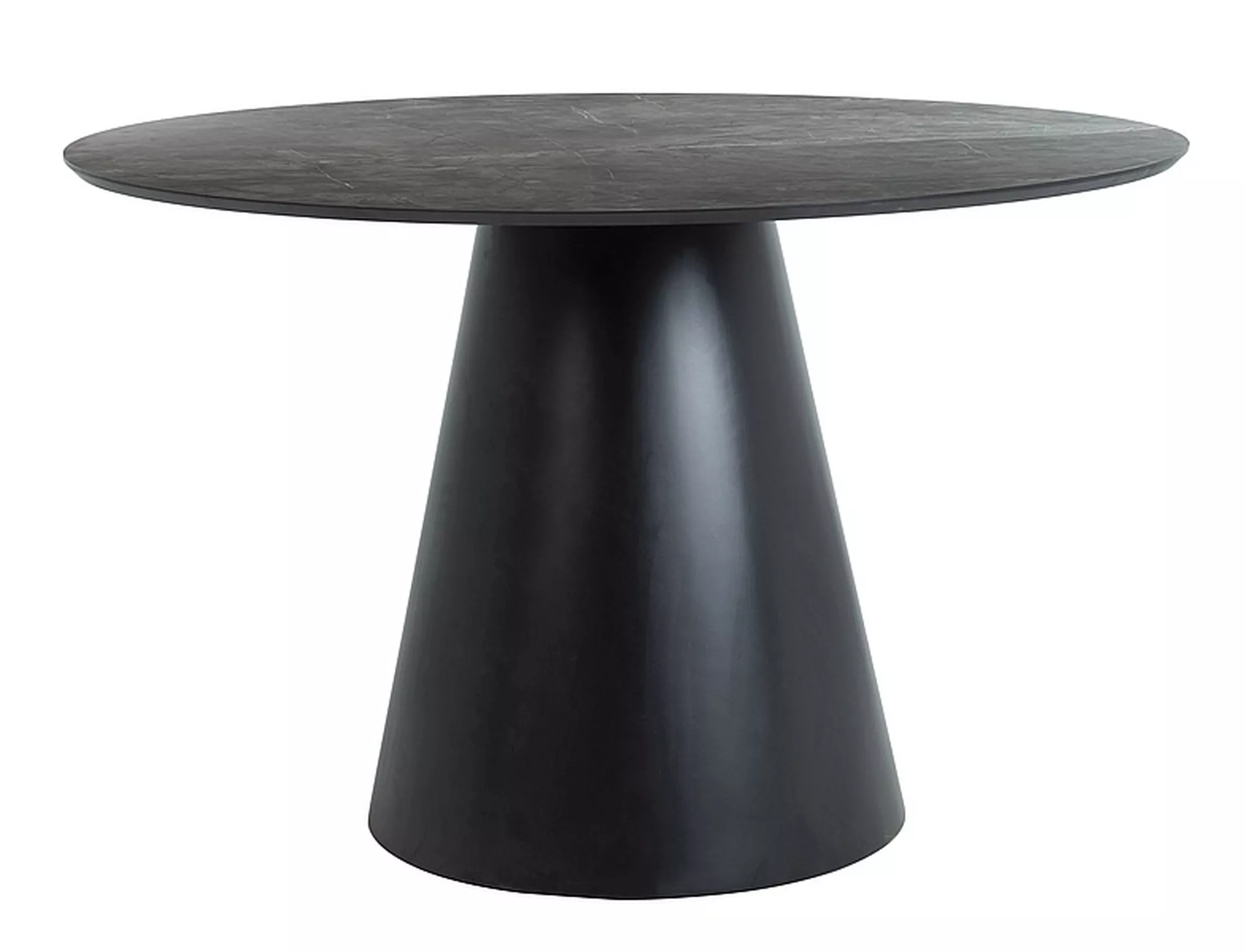 Stół angel szary efekt marmuru/czarny mat fi120