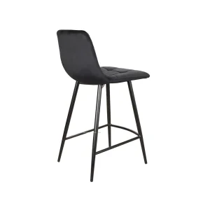 Hoker mila h-2 velvet czarny stelaż/czarny bluvel 19