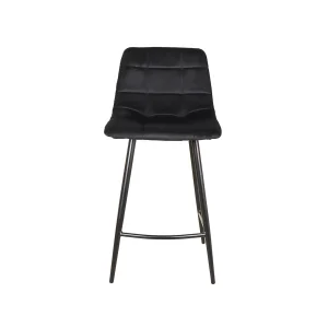 Hoker mila h-2 velvet czarny stelaż/czarny bluvel 19