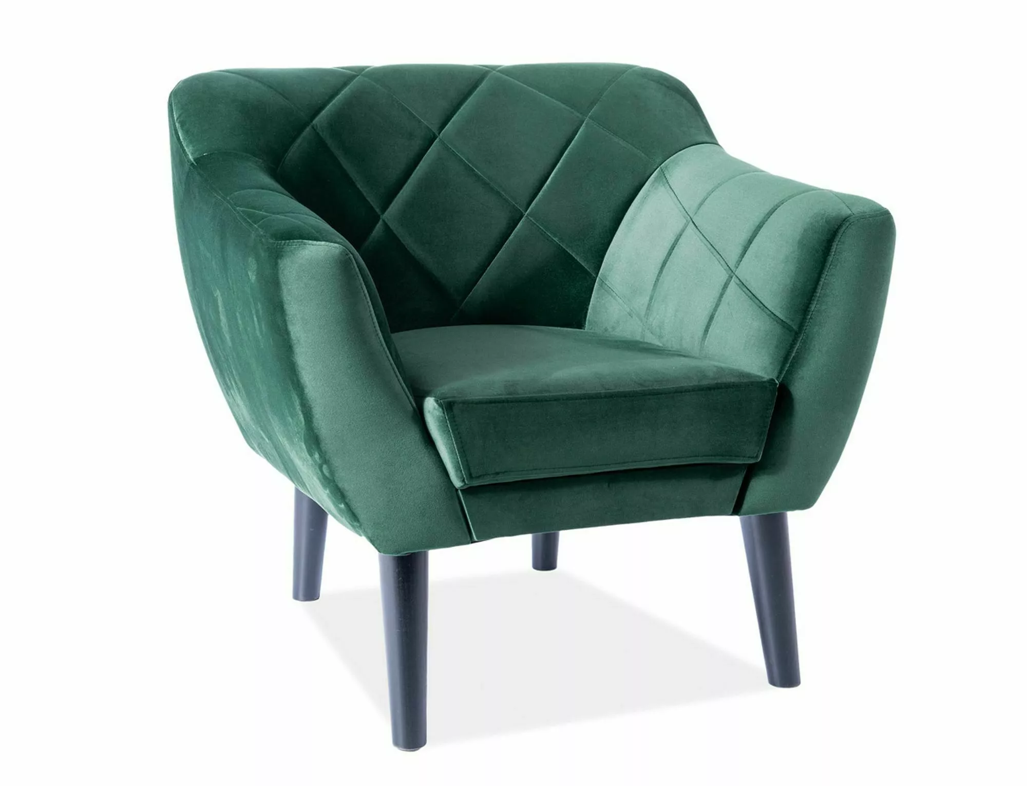Fotel karo 1 velvet kolor zielony bluvel 78 / wenge