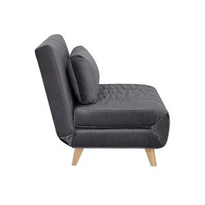 Fotel billy velvet szary tap.139/buk