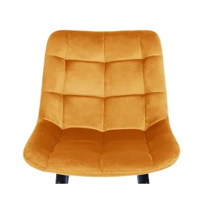 Półhoker chic h-2 velvet czarny stelaż / curry bluvel 68