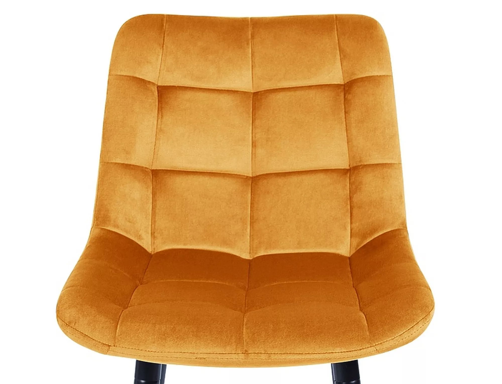 Półhoker chic h-2 velvet czarny stelaż / curry bluvel 68