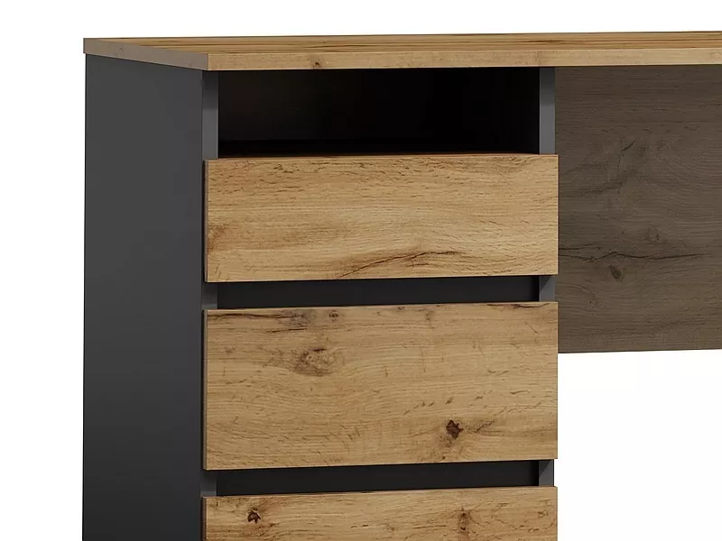 Biurko b-005 dąb wotan / antracyt