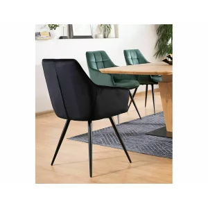 Krzesło lilia velvet czarny stelaż/czarny bluvel 19