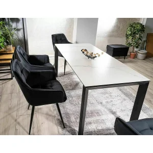 Krzesło lilia velvet czarny stelaż/czarny bluvel 19