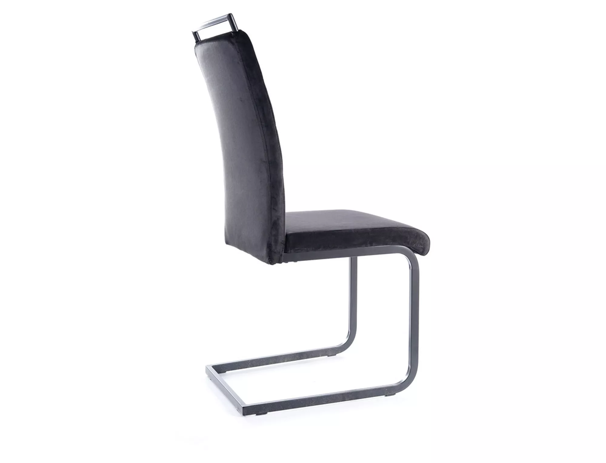 Krzesło h441 velvet czarny stelaż/czarny tap. 117