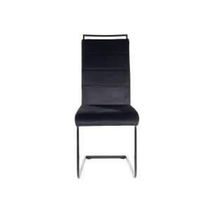 Krzesło h441 velvet czarny stelaż/czarny tap. 117
