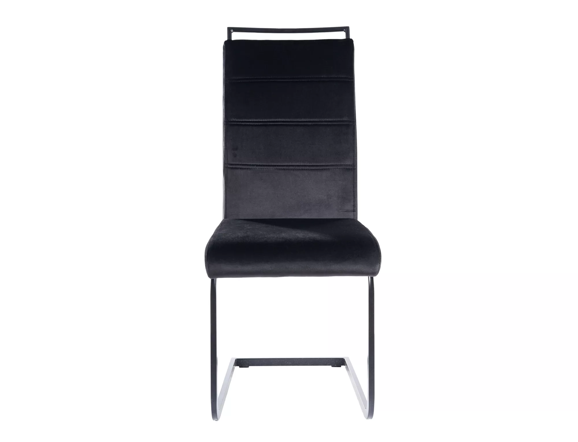 Krzesło h441 velvet czarny stelaż/czarny tap. 117