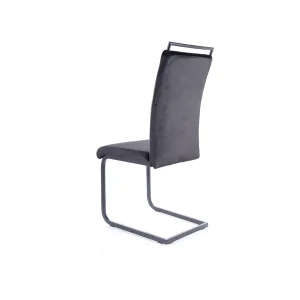 Krzesło h441 velvet czarny stelaż/czarny tap. 117