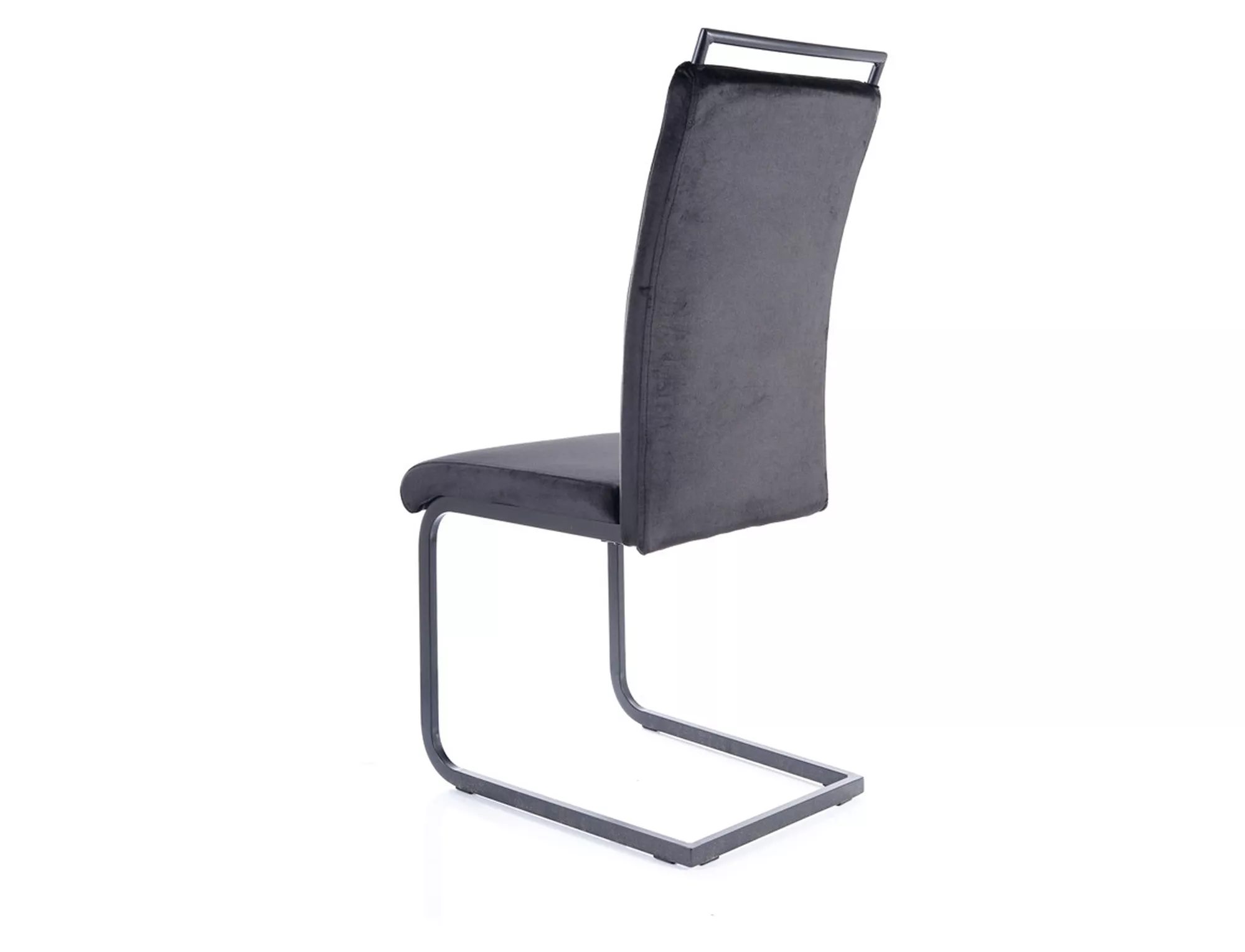 Krzesło h441 velvet czarny stelaż/czarny tap. 117