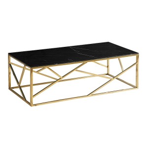 ława escada a ii czarny efekt marmuru/złoty 120x60