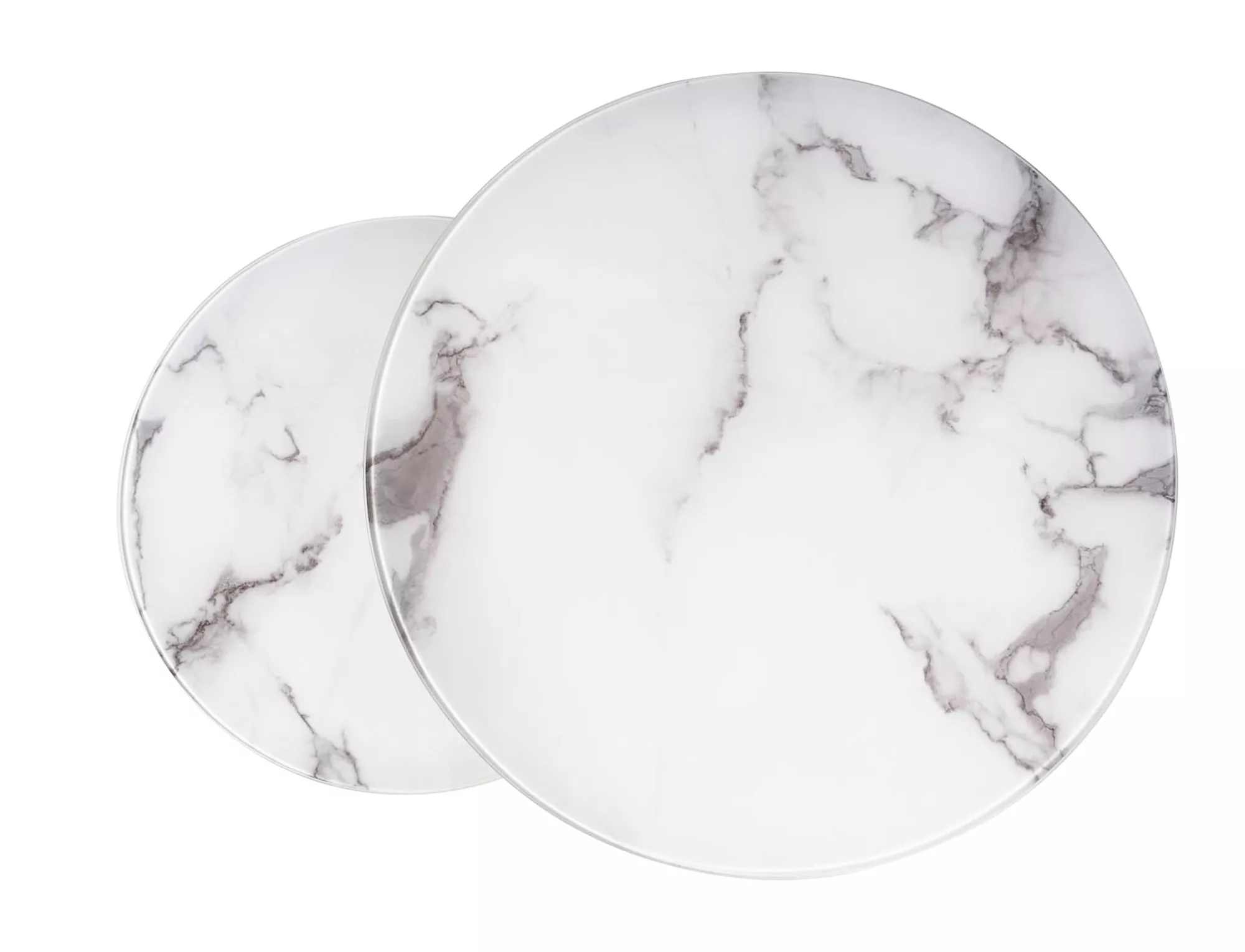 ława atlanta b biały efekt marmuru / chrom zestaw