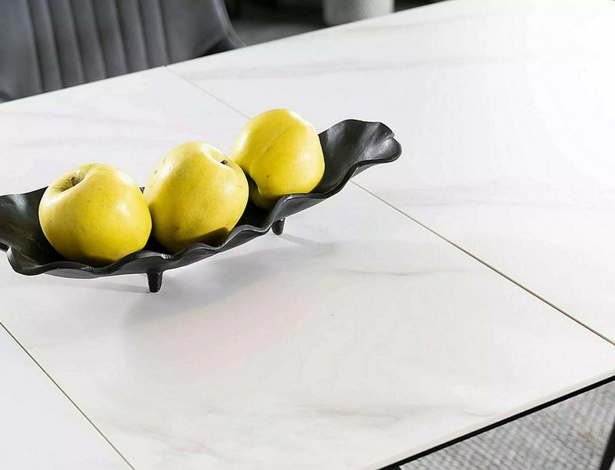 Stół westin sc biały efekt marmuru/czarny mat 120(160)x80