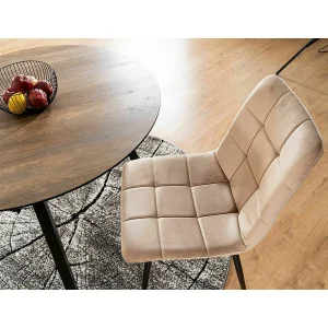 Krzesło mila velvet czarny stelaż/beż bluvel 28