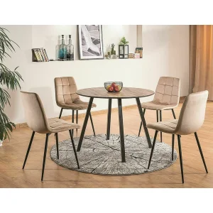 Krzesło mila velvet czarny stelaż/beż bluvel 28