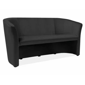 Sofa tm-3 velvet czarny bluvel 19 / wenge