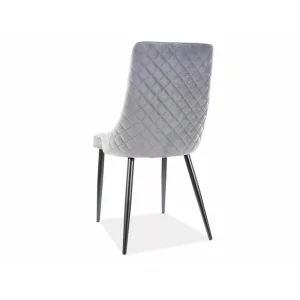 Krzesło piano b velvet czarny stelaż/szary bluvel 14