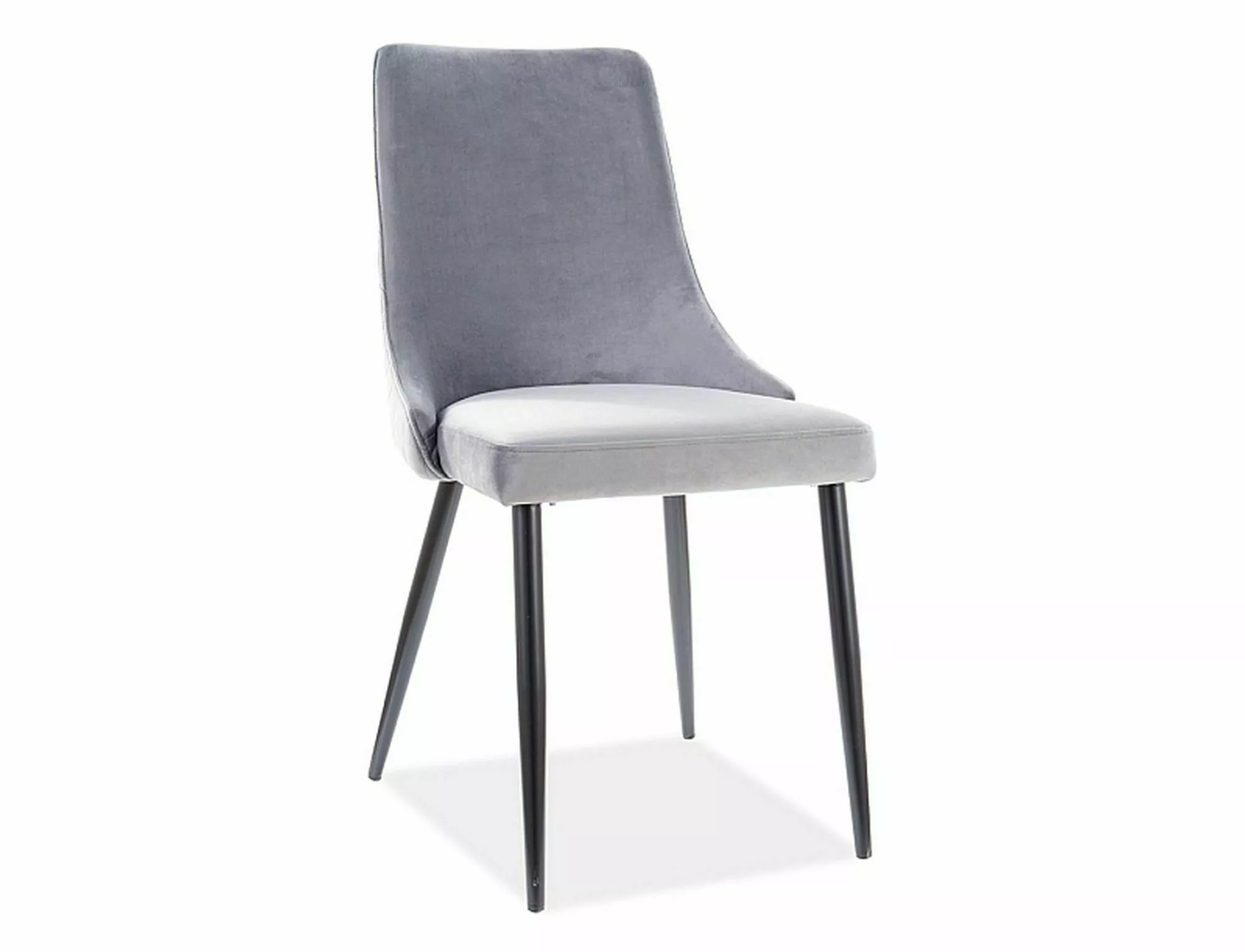 Krzesło piano b velvet czarny stelaż/szary bluvel 14