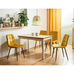 Krzesło mila velvet czarny stelaż/curry bluvel 68