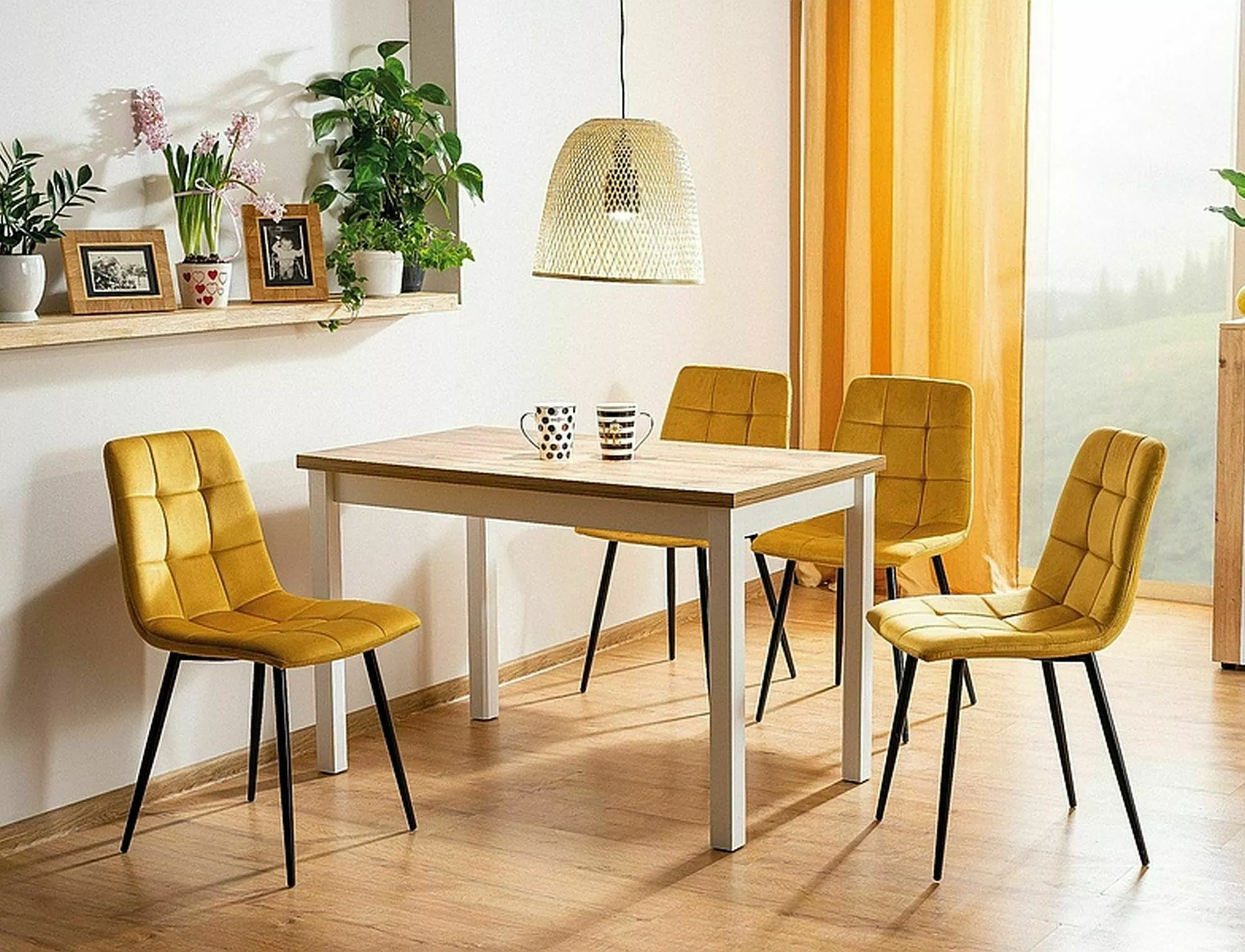 Krzesło mila velvet czarny stelaż/curry bluvel 68