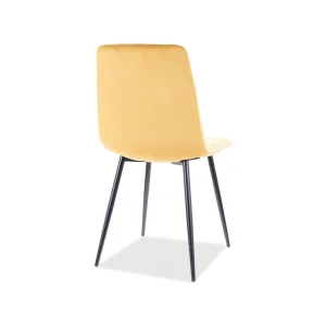 Krzesło mila velvet czarny stelaż/curry bluvel 68
